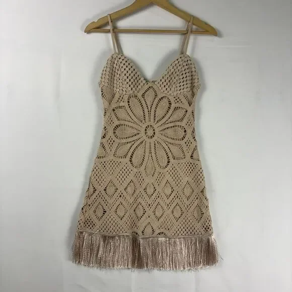 PatBO Crochet Mini Dress - Picture 1 of 5